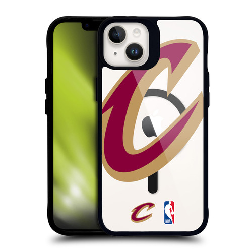 NBA Cleveland Cavaliers Logo Oversized Text BLACK SHOCKPROOF BUMPER CASE COMPATIBLE WITH Apple iPhone 14 Plus & MAGSAFE