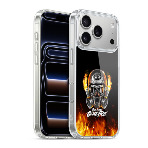 National Hot Rod Association Graphics Game Face Helmet Soft Gel Case for Apple iPhone 17 Pro