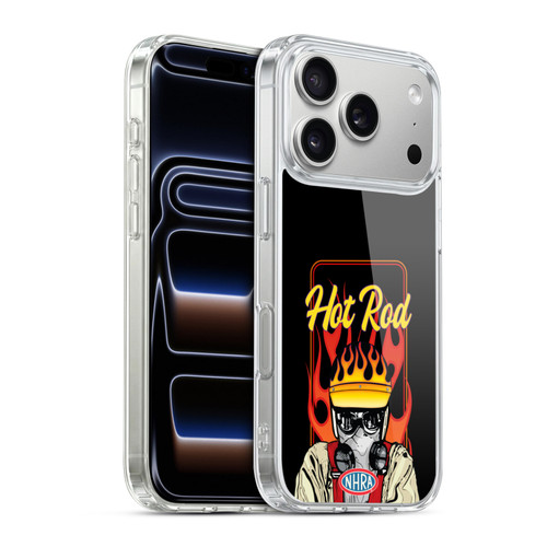 National Hot Rod Association Graphics Hot Rod Helmet Soft Gel Case for Apple iPhone 17 Pro