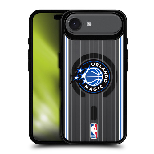 NBA Orlando Magic Logo Black Design Text BLACK SHOCKPROOF BUMPER CASE COMPATIBLE WITH Apple iPhone 17 Air & MAGSAFE
