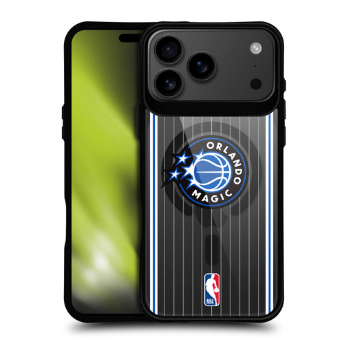 NBA Orlando Magic Logo Black Design Text BLACK SHOCKPROOF BUMPER CASE COMPATIBLE WITH Apple iPhone 17 Pro Max & MAGSAFE