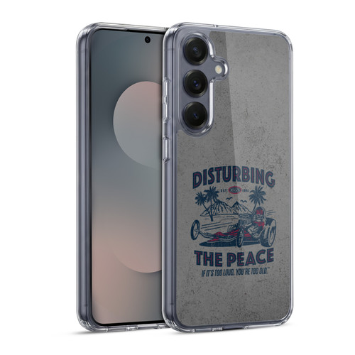 National Hot Rod Association Graphics Drag Peace Soft Gel Case for Samsung Galaxy S25 & MagSafe