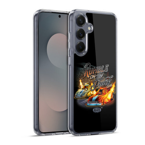 National Hot Rod Association Graphics Rumble On The Track Soft Gel Case for Samsung Galaxy S25+ & MagSafe