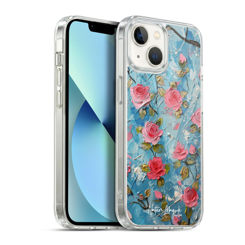 Nature Magick Paint Blobs Roses Soft Gel Case for Apple iPhone 13