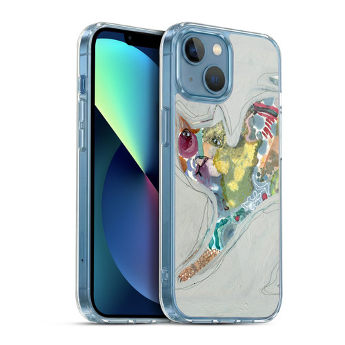 Wyanne Cat Abstract Kitty 2 Soft Gel Case for Apple iPhone 13 Mini & MagSafe