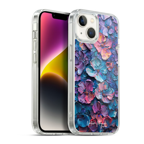 Nature Magick Paint Blobs Blue Soft Gel Case for Apple iPhone 14