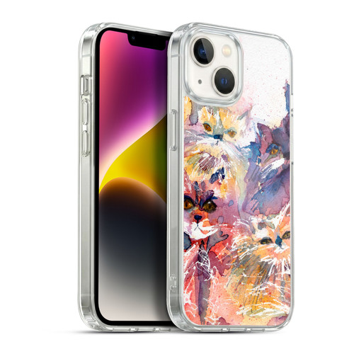 Wyanne Cat Four Kitties Soft Gel Case for Apple iPhone 14