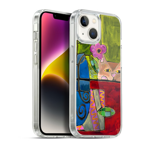 Wyanne Cat Peek A Boo Kitty Soft Gel Case for Apple iPhone 14