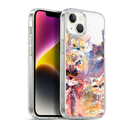 Wyanne Cat Four Kitties Soft Gel Case for Apple iPhone 14 Plus & MagSafe