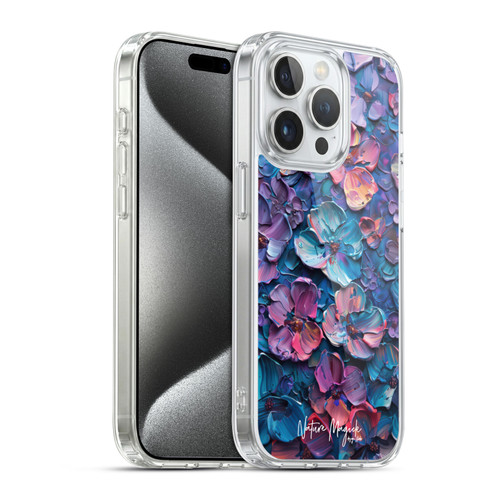 Nature Magick Paint Blobs Blue Soft Gel Case for Apple iPhone 15 Pro & MagSafe