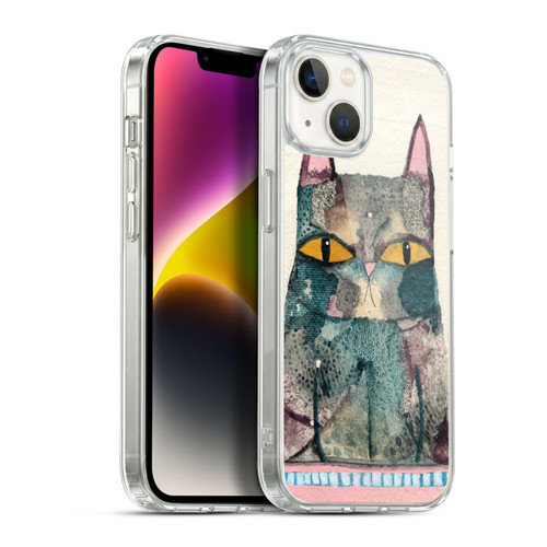 Wyanne Cat Kitty Painting Soft Gel Case for Apple iPhone 14 Plus & MagSafe