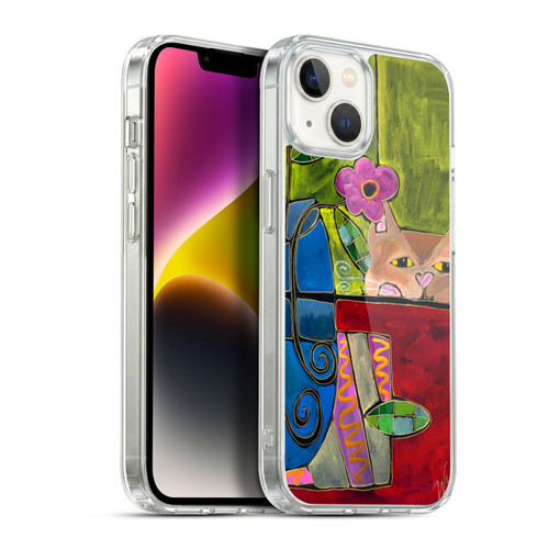 Wyanne Cat Peek A Boo Kitty Soft Gel Case for Apple iPhone 14 Plus & MagSafe