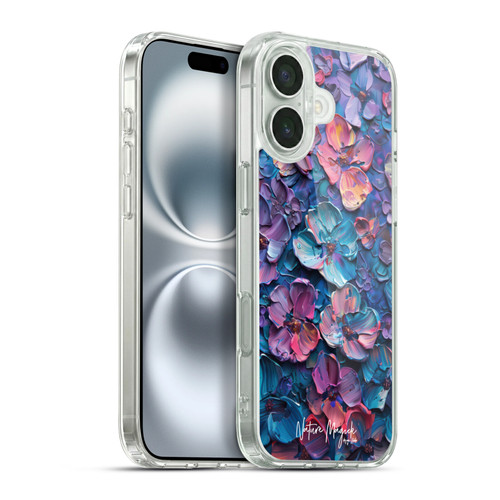 Nature Magick Paint Blobs Blue Soft Gel Case for Apple iPhone 16 Plus & MagSafe