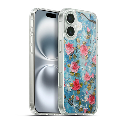 Nature Magick Paint Blobs Roses Soft Gel Case for Apple iPhone 16 Plus & MagSafe