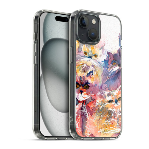 Wyanne Cat Four Kitties Soft Gel Case for Apple iPhone 15 & MagSafe