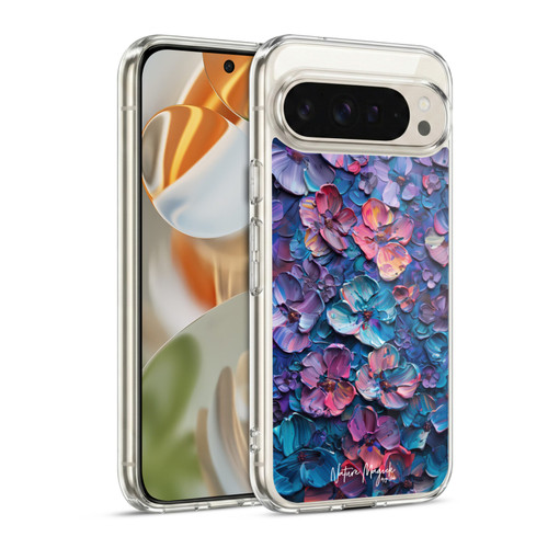 Nature Magick Paint Blobs Blue Soft Gel Case for Google Pixel 9 / Pixel 9 Pro
