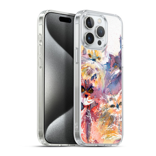 Wyanne Cat Four Kitties Soft Gel Case for Apple iPhone 15 Pro Max & MagSafe