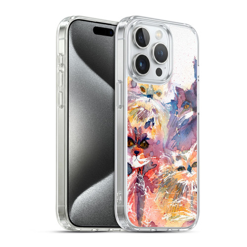 Wyanne Cat Four Kitties Soft Gel Case for Apple iPhone 15 Pro & MagSafe