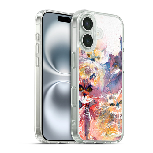 Wyanne Cat Four Kitties Soft Gel Case for Apple iPhone 16 & MagSafe