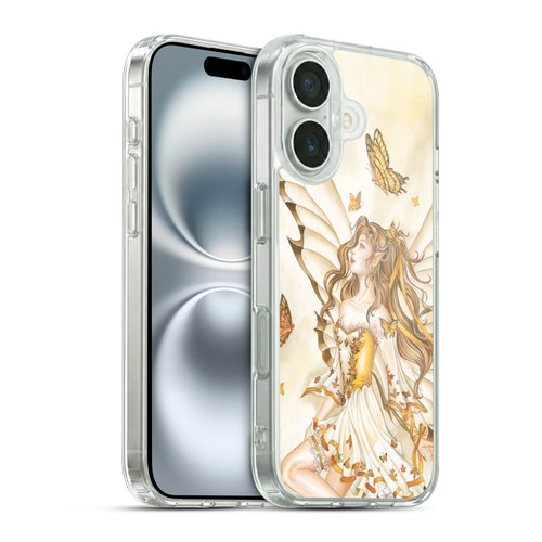 Nene Thomas Fairies Rhapsody In Gold Butterflies Soft Gel Case for Apple iPhone 16 & MagSafe