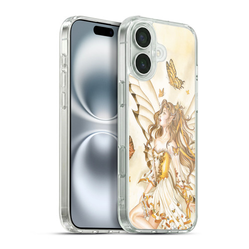 Nene Thomas Fairies Rhapsody In Gold Butterflies Soft Gel Case for Apple iPhone 16 Plus & MagSafe