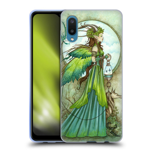 Amy Brown Lovely Fairies Green Winged Soft Gel Case for Samsung Galaxy A02/M02 (2021)