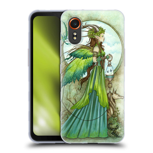 Amy Brown Lovely Fairies Green Winged Soft Gel Case for Samsung Galaxy Xcover7 5G