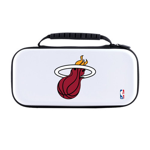 NBA Miami Heat Logo Red Ball White Hard Storage Travel Carry Case for Nintendo Switch 2