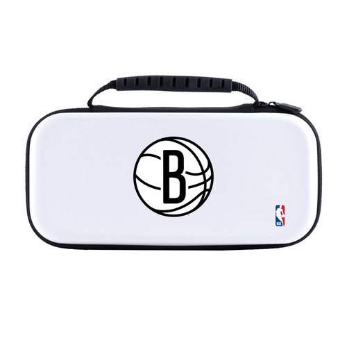 NBA Brooklyn Nets Logo Primary White Hard Storage Travel Carry Case for Nintendo Switch 2