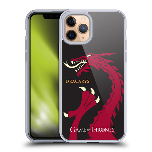HBO Game of Thrones Graphics Dragon Dracarys Soft Gel Case for Apple iPhone 11 Pro & MagSafe