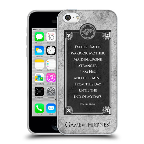 HBO Game of Thrones Graphics Lyanna Vows Soft Gel Case for Apple iPhone 5c