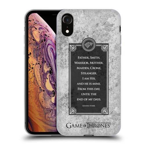 HBO Game of Thrones Graphics Lyanna Vows Soft Gel Case for Apple iPhone XR
