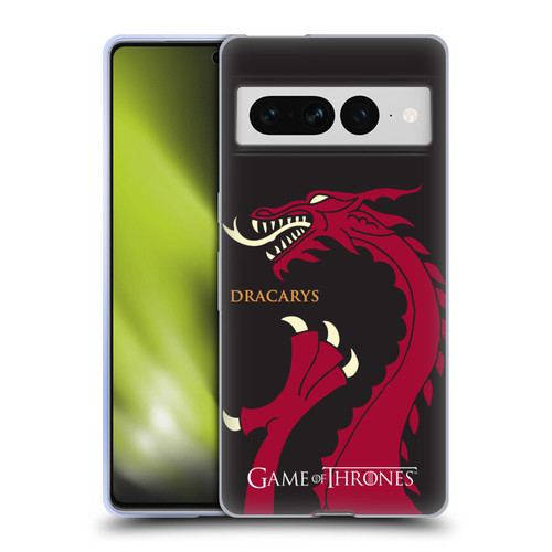HBO Game of Thrones Graphics Dragon Dracarys Soft Gel Case for Google Pixel 7 Pro