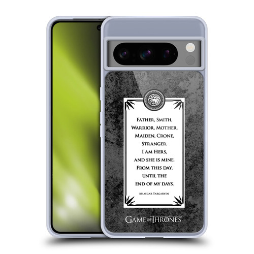 HBO Game of Thrones Graphics Rhaegar Vows Soft Gel Case for Google Pixel 8 Pro
