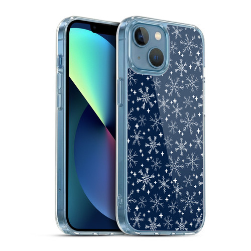 Andrea Lauren Design Assorted Snowflakes Soft Gel Case for Apple iPhone 13 Mini & MagSafe