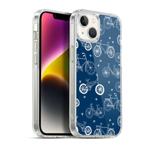 Andrea Lauren Design Assorted Bicycles Soft Gel Case for Apple iPhone 14 Plus & MagSafe