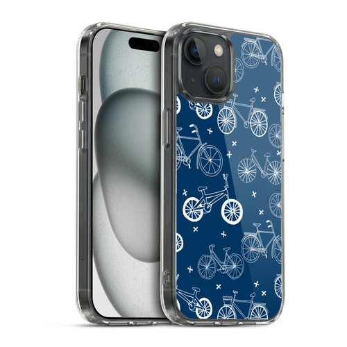 Andrea Lauren Design Assorted Bicycles Soft Gel Case for Apple iPhone 15 & MagSafe