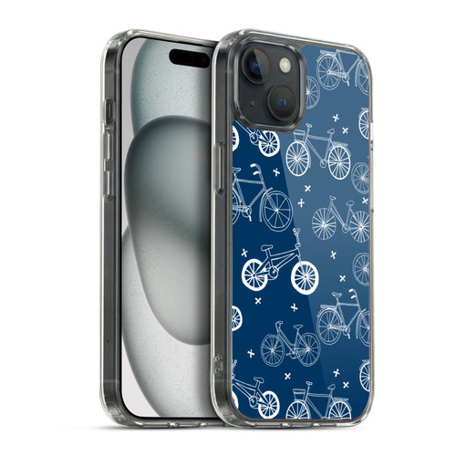 Andrea Lauren Design Assorted Bicycles Soft Gel Case for Apple iPhone 15 Plus & MagSafe