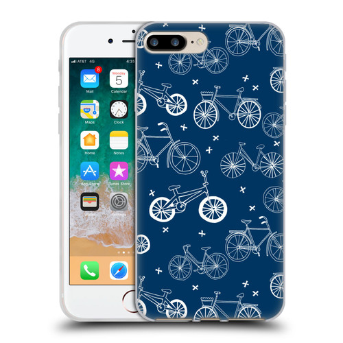 Andrea Lauren Design Assorted Bicycles Soft Gel Case for Apple iPhone 7 Plus / 8 Plus & MagSafe