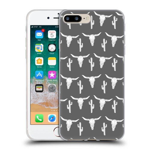 Andrea Lauren Design Assorted Skulls Soft Gel Case for Apple iPhone 7 Plus / 8 Plus & MagSafe