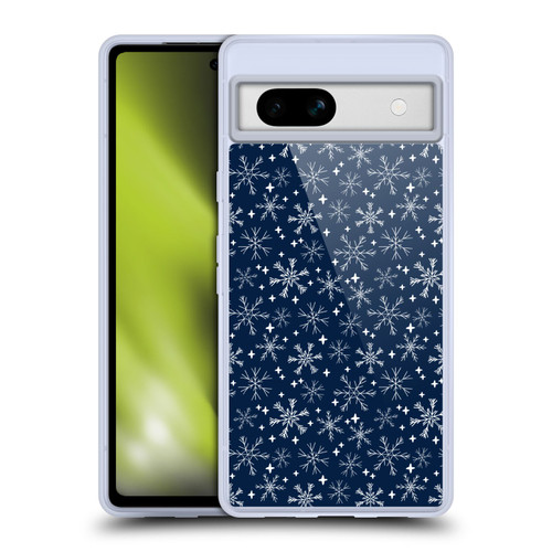Andrea Lauren Design Assorted Snowflakes Soft Gel Case for Google Pixel 7a