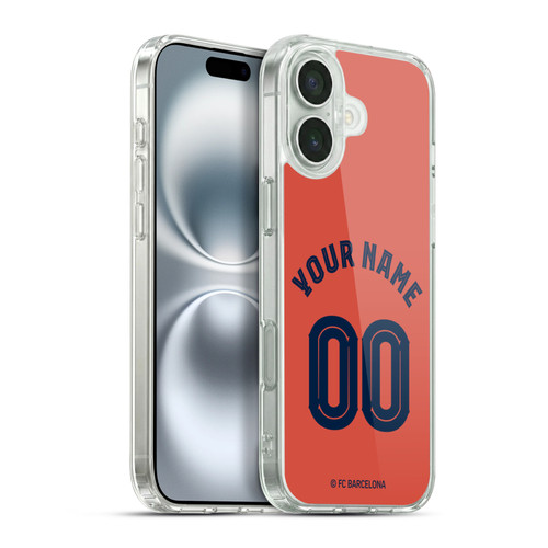 Custom Customised Personalised FC Barcelona 2025/26 Kit Third Soft Gel Case for Apple iPhone 16 Plus