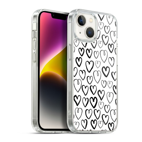 Andrea Lauren Design Lady Like Hearts Soft Gel Case for Apple iPhone 14