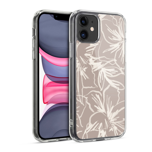 Anis Illustration Mix Pattern Floral Lines Soft Gel Case for Apple iPhone 11