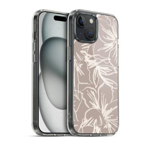 Anis Illustration Mix Pattern Floral Lines Soft Gel Case for Apple iPhone 15 & MagSafe