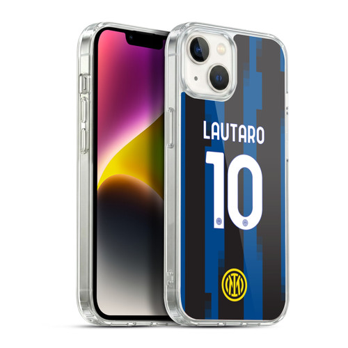 Fc Internazionale Milano 2023/24 Players Home Kit Lautaro Martínez Soft Gel Case for Apple iPhone 14 Plus & MagSafe