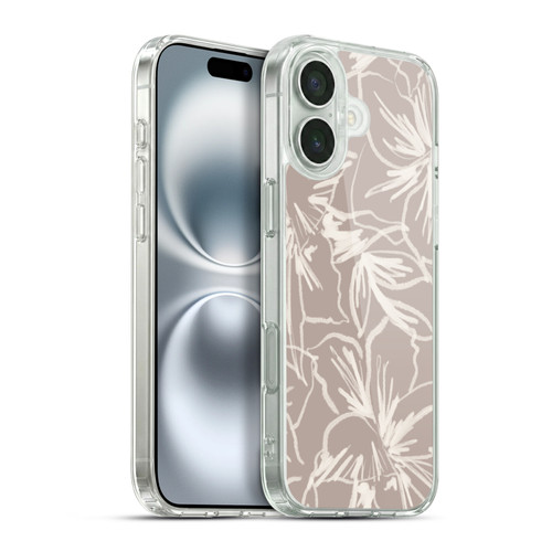 Anis Illustration Mix Pattern Floral Lines Soft Gel Case for Apple iPhone 16 Plus & MagSafe