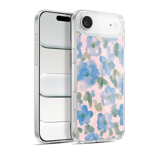 Anis Illustration Mix Pattern Soft Feminine Blue Flowers Soft Gel Case for Apple iPhone 17 Air