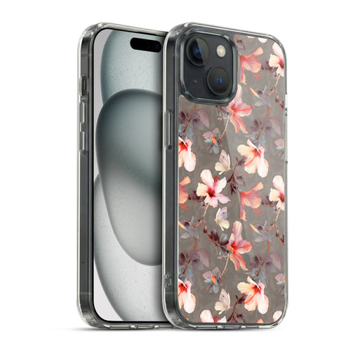Micklyn Le Feuvre Florals Coral Hibiscus Soft Gel Case for Apple iPhone 15 & MagSafe