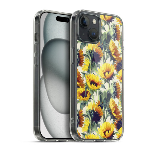 Micklyn Le Feuvre Florals Sunflowers Forever Soft Gel Case for Apple iPhone 15 Plus & MagSafe